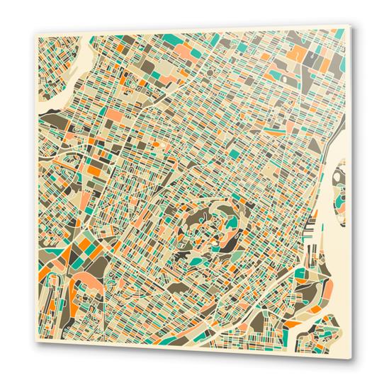 MONTREAL MAP 1 Metal prints by Jazzberry Blue