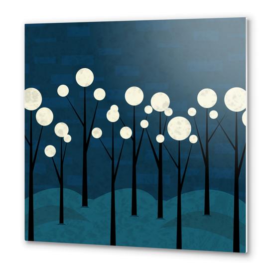 Moon Forest Metal prints by ivetas