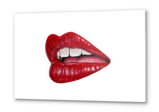 Lips Metal prints by Nika_Akin