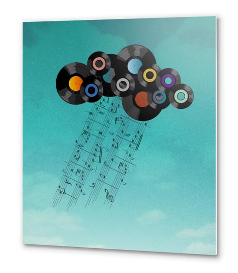 Music Cloud Metal prints by Alex Xela