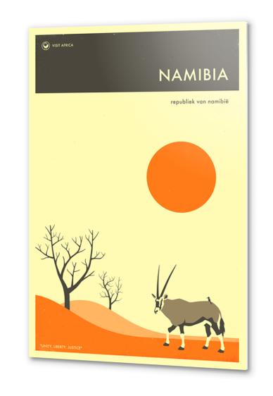 VISIT NAMIBIA Metal prints by Jazzberry Blue