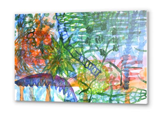 Jungle View With Rope Ladder Metal prints by Heidi Capitaine