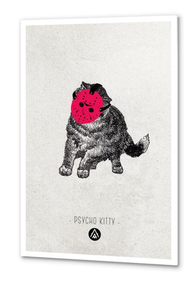 Psycho Kitty Metal prints by Alfonse