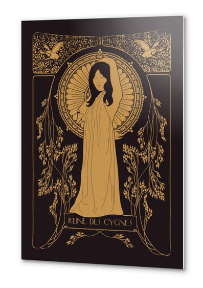 Reine des Cygnes (golden) Metal prints by Florent Bodart - Speakerine