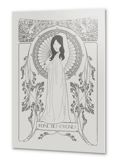 Reine des Cygnes (Grey) Metal prints by Florent Bodart - Speakerine