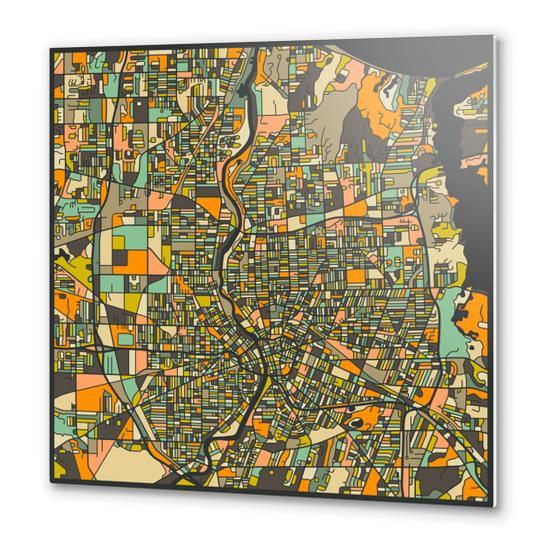 ROCHESTER MAP 2 Metal prints by Jazzberry Blue