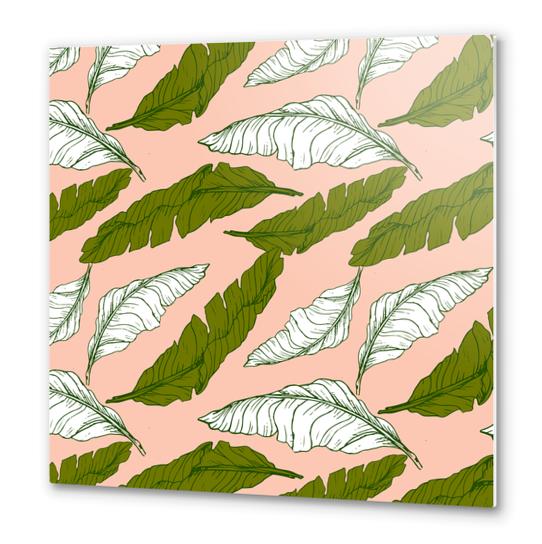 Pattern leaf leaf Metal prints by mmartabc