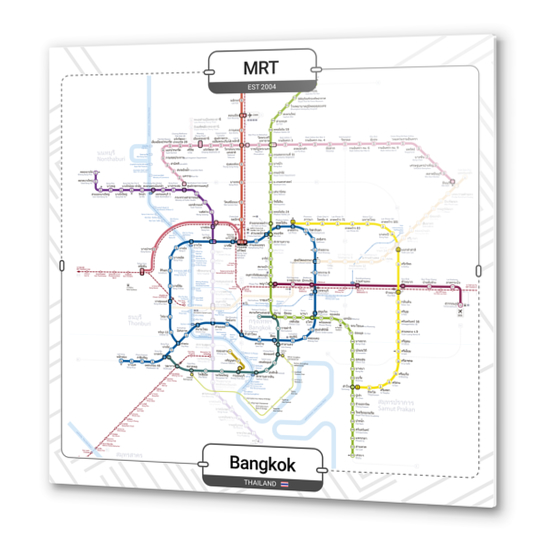 Metro - Bangkok Metal prints by aleibanez
