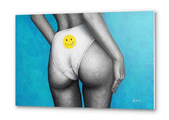 Smiley Metal prints by Nika_Akin