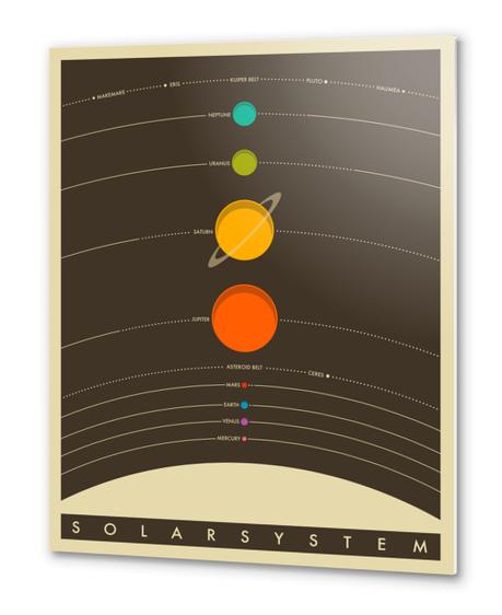 SOLAR SYSTEM - BROWN 1 Metal prints by Jazzberry Blue