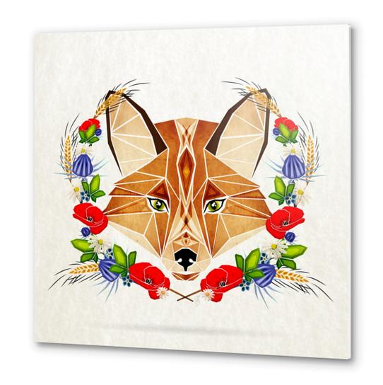 spring fox Metal prints by Manoou