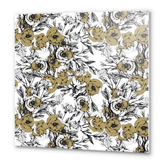 Pattern flowery 03 Metal prints by mmartabc