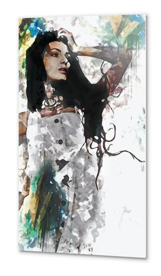 Wonder Abstract Portrait Metal prints by Galen Valle