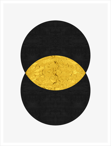 Geometric and golden art II Art Print by Vitor Costa