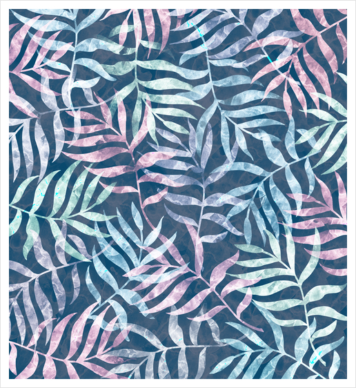 Watercolor Tropical Palm Leaves X 0.6 Art Print by Amir Faysal