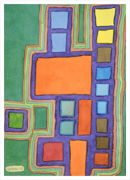 Modern Earthquake Safe Home Art Print by Heidi Capitaine