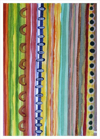 Striped Curtain Art Print by Heidi Capitaine
