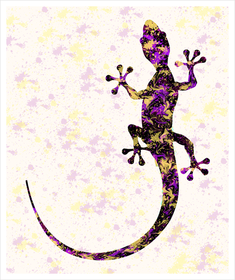 Abstract Lizard Art Print by Amir Faysal