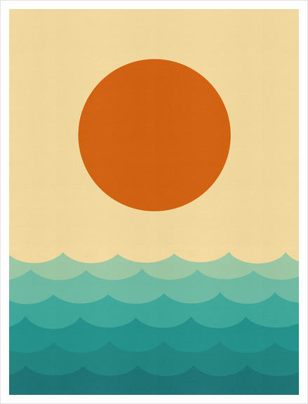 Minimalist sunset Art Print by Vitor Costa