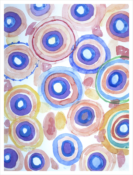 Picturesque Pastel Circles Pattern  Art Print by Heidi Capitaine