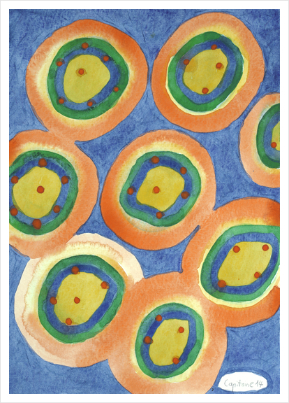Merry Circles arranged  to a big Circle  Art Print by Heidi Capitaine