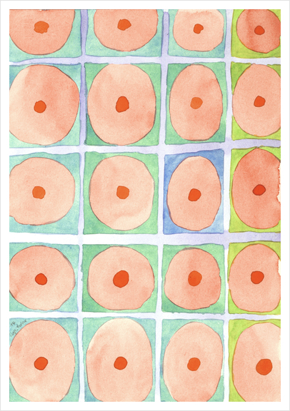 Simple Pink Circles Pattern  Art Print by Heidi Capitaine