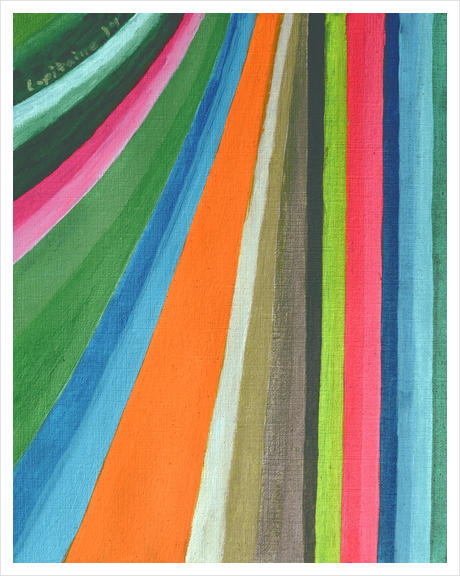 . Transforming Vertical Stripes  Art Print by Heidi Capitaine