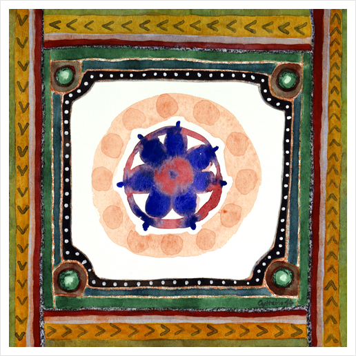 Indian Mandala  Art Print by Heidi Capitaine