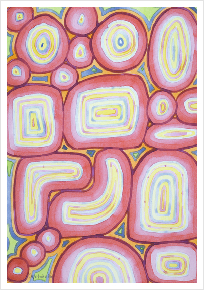  Fitting Pieces Patter Art Print by Heidi Capitaine