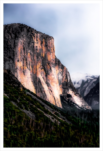 mountain view with blue sky at Yosemite national park, California, USA Art Print by Timmy333