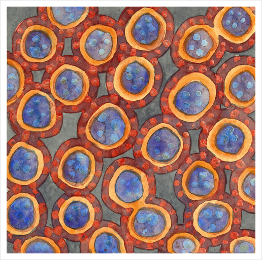 Shining Dotted Circles Pattern Art Print by Heidi Capitaine