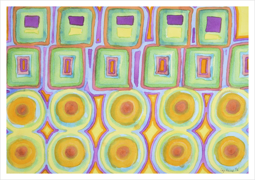 Double Rows over Double Rows  Art Print by Heidi Capitaine