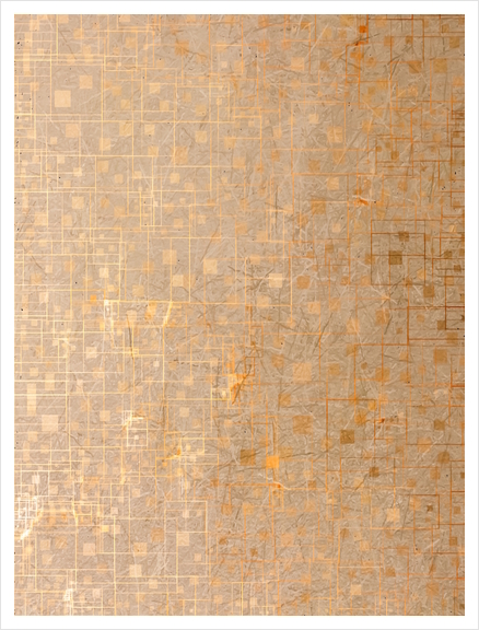 brown geometric square pattern art abstract background Art Print by Timmy333