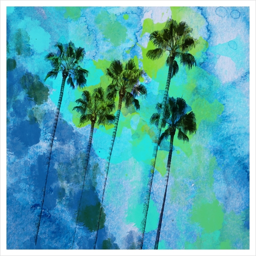 Palm trees on the beach  Art Print by Irena Orlov