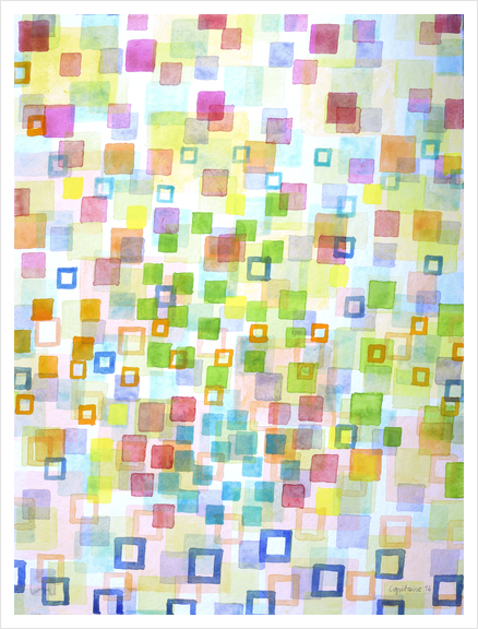 Raining Squares and Frames Art Print by Heidi Capitaine