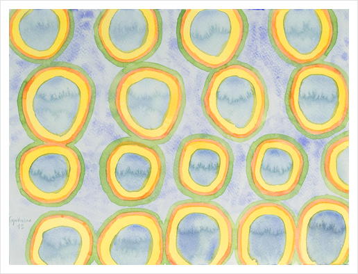 Filled Rainbow Circles Art Print by Heidi Capitaine