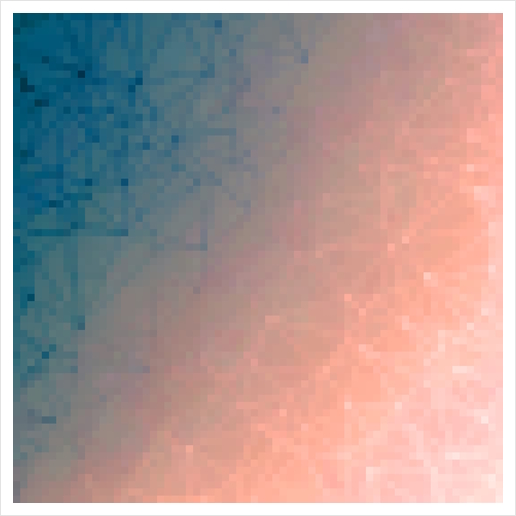 geometric pixel square pattern abstract background in pink blue Art Print by Timmy333