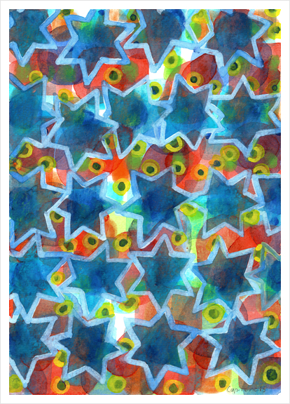 Blue Stars  Art Print by Heidi Capitaine