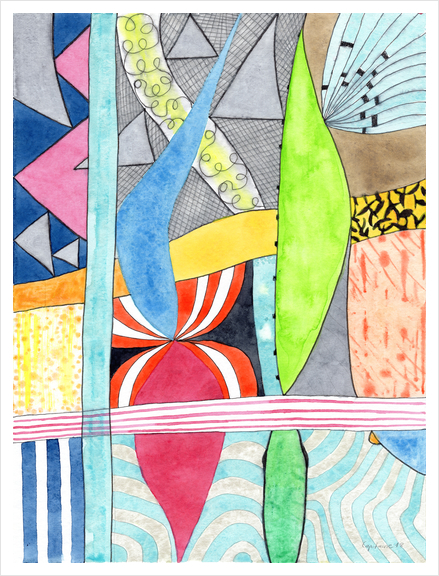 Wonderful Mixture of Geometric and Organic Shapes  Art Print by Heidi Capitaine