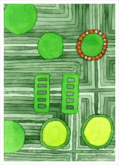 Embedded in Green  Art Print by Heidi Capitaine
