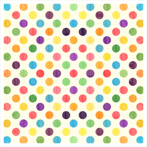 Watercolor Polka Dots  X 0.1 Art Print by Amir Faysal