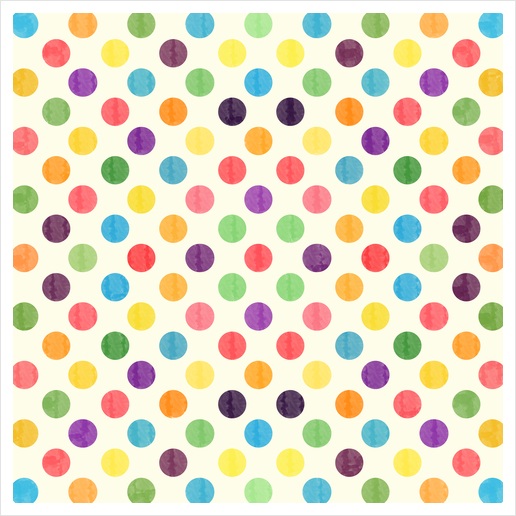 Watercolor Polka Dots  X 0.1 Art Print by Amir Faysal
