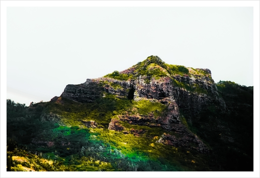 green tropical mountains at Kauai, Hawaii, USA Art Print by Timmy333
