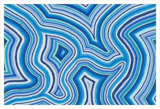 Blue Color Burst Art Print by ShinyJill