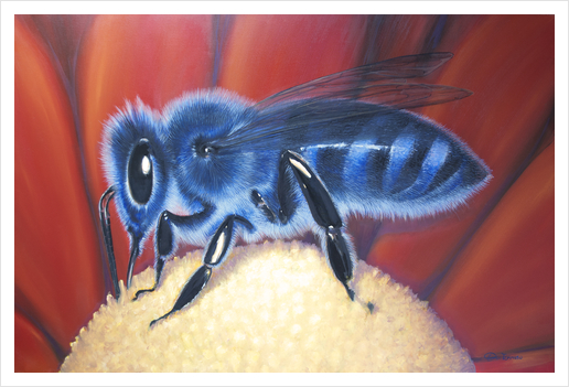Blue Bee Art Print by di-tommaso