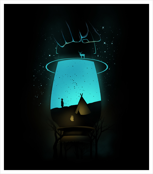 Lamp-camp Art Print by chestbox