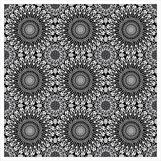 Calligraphy (Black&White) Art Print by vannina