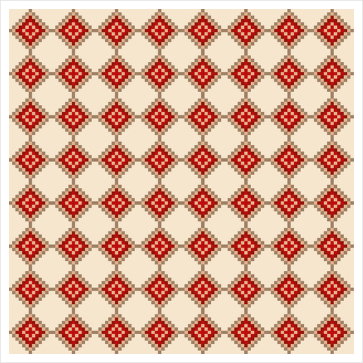 Pixelated Christmas Art Print by PIEL Design