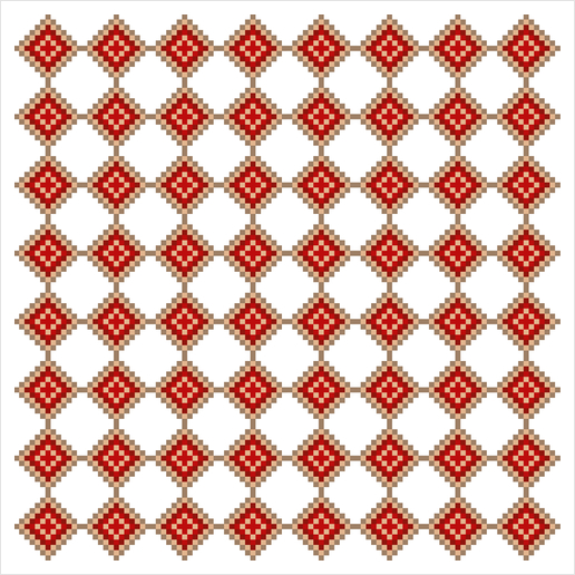 Pixelated Christmas Art Print by PIEL Design