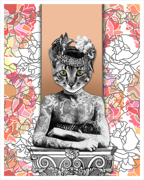 CAT WOMAN Art Print by GloriaSanchez